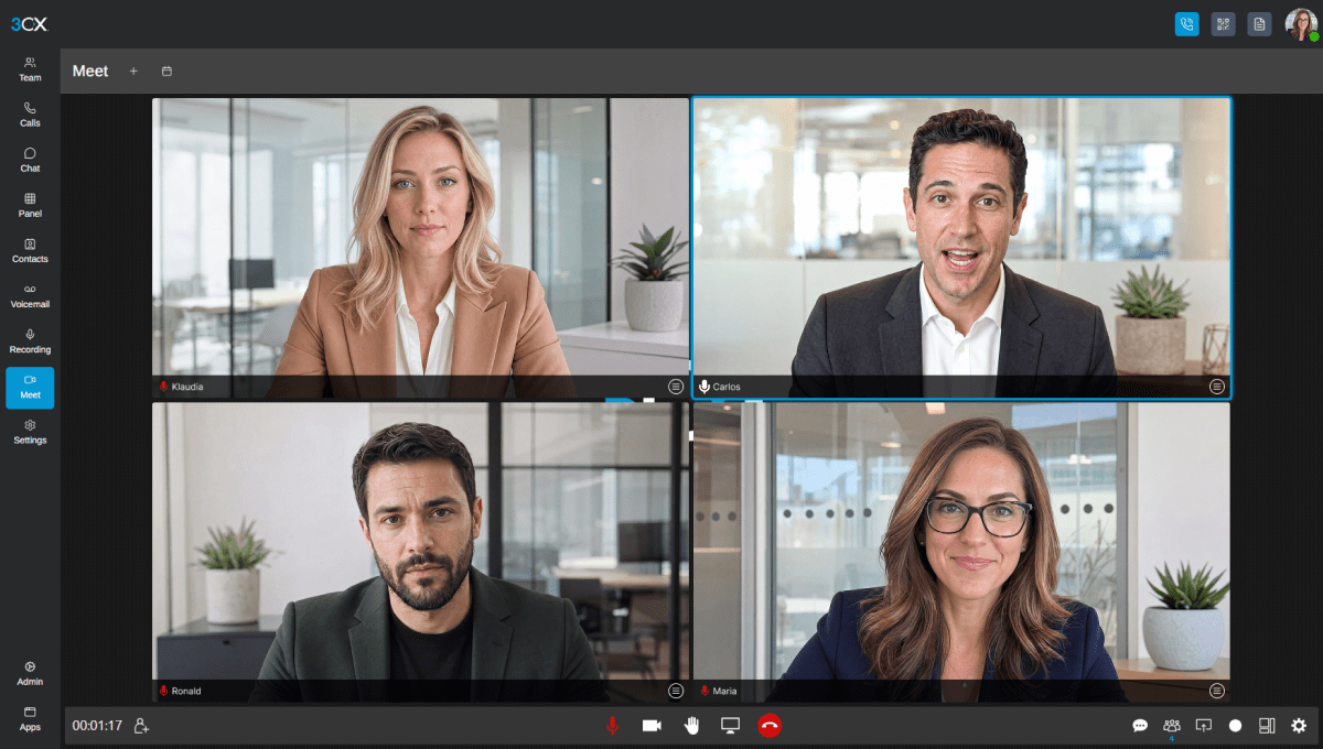 3CX conferencing meeting