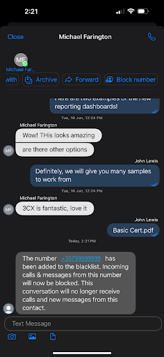 Blocco numero-iOS
