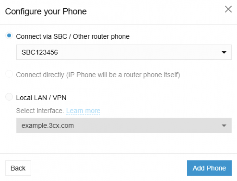 Configurare il telefono - indirizzo MAC