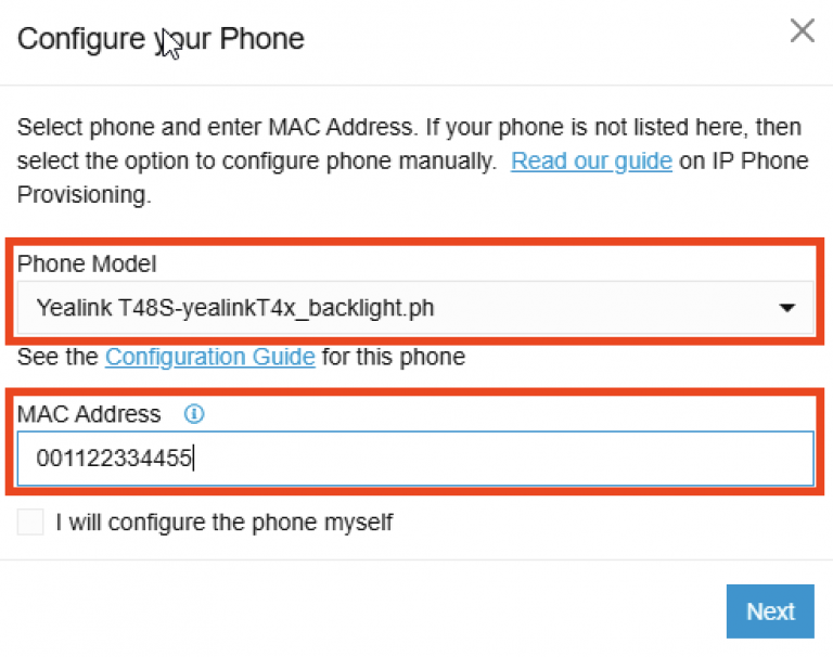 Configurare il telefono