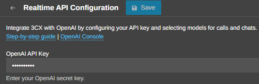 Configurazione API relatime Configurazione API relatime