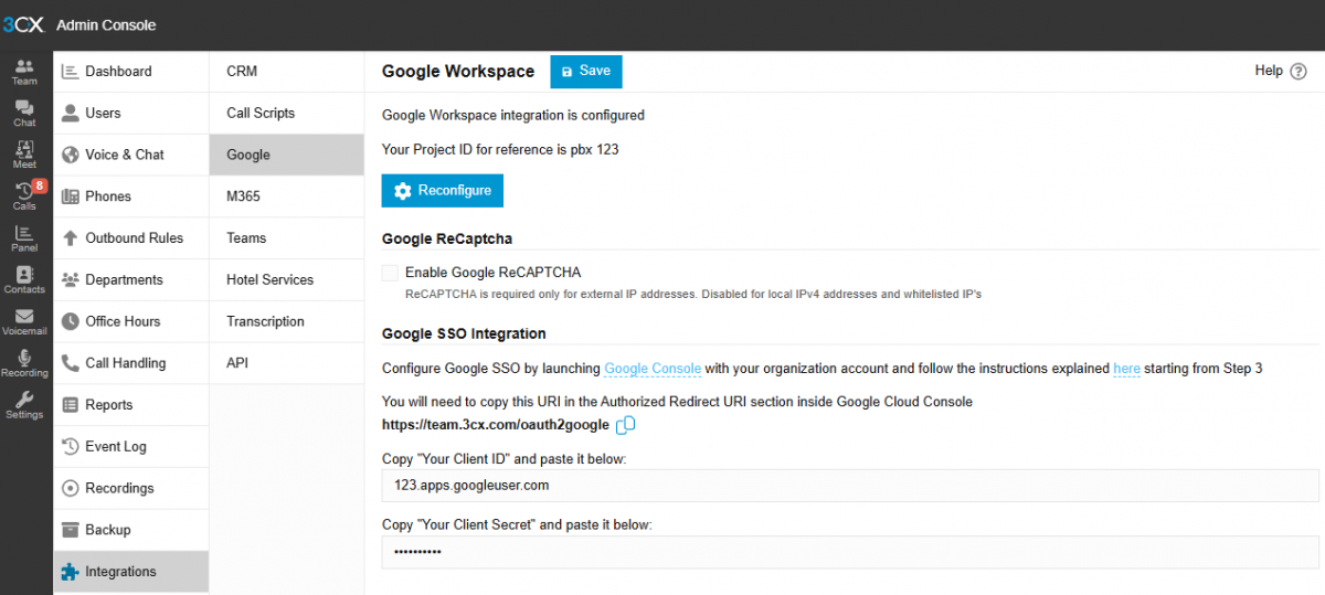 Google Workspace- meno admin