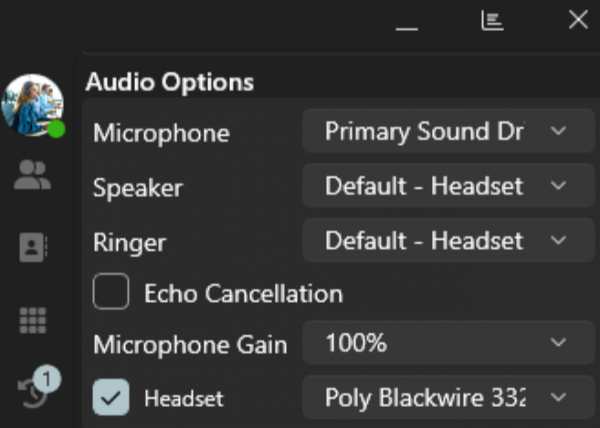 Opzioni audio – Poly Opzioni audio - Poly
