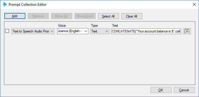 Il 3CX Call Flow Designer include Text to Speech
