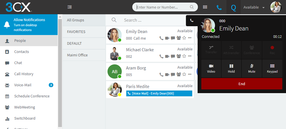 Nuovo web phone WebRTC con 3CX V15.5, Update 6