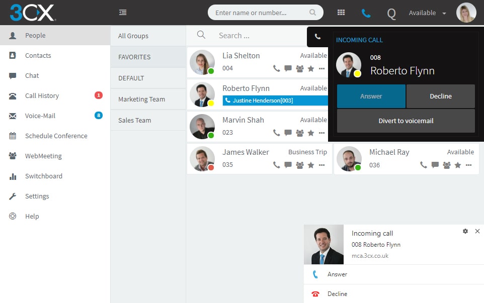 Nuove funzionalità del Web Client insieme a nuove opzioni per la configurazione dei telefoni IP disponibili nell'SP1 BETA V15.5