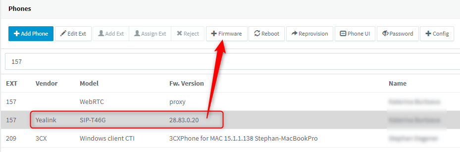Aggiorna il firmware Yealink dalla console di gestione 3CX
