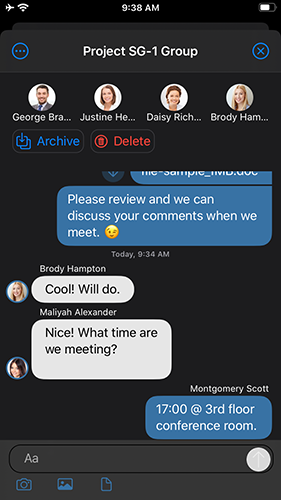 L'avatar della chat per l'App di iOS