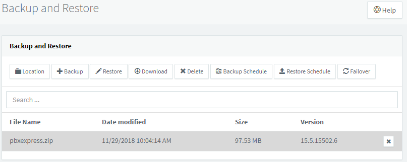 Effettua il backup e ripristina il tuo PBX cloud