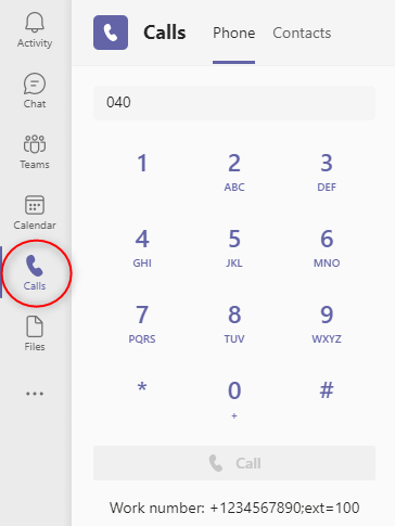 Microsoft Teams – Scheda Chiamate Effettua delle chiamate con Microsoft Teams