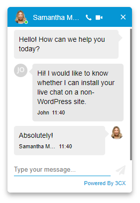 La nuova casella della live chat