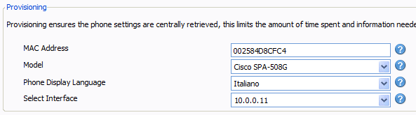 Approvvigionare un CISCO SPA 501G, 502G, 504G, 508G, 509G, 525G per il 3CX Phone System