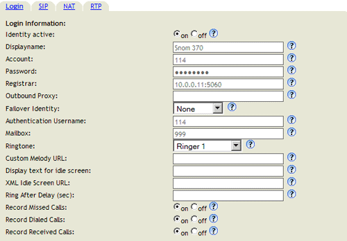Configurare telefono IP Snom 3XX