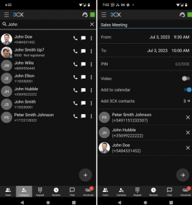 Ricerca via CRM Ricerca dei contatti tramite il CRM - Android