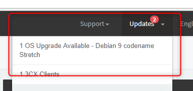 Aggiorna facilmente Debian dalla versione 8 alla 9 dalla console di gestione 3CX