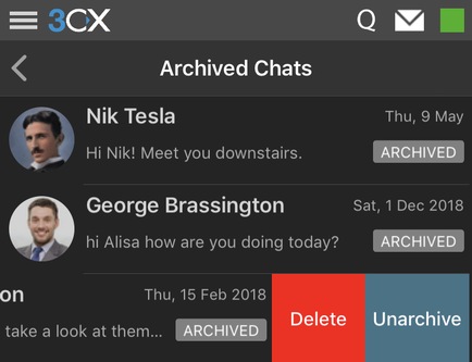 Altre funzioni di chat disponibili nel nuovo aggiornamento iOS VoIP app