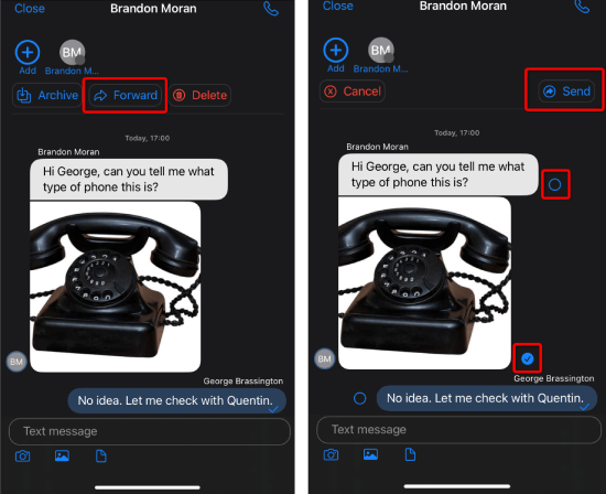 Inoltra immagini e testi con la nuova iOS app