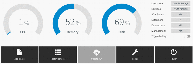 La nuovissima 3CX Instance Manager