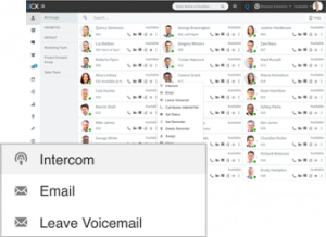 Comunica in modo efficiente con intercom e paging Comunicate immediatamente con i vostri colleghi tramite la funzione Chat integrata