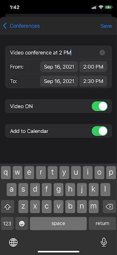 Programma videoconferenze con un semplice tocco