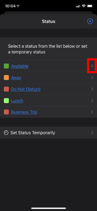 Stato dell'app iOS