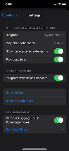 App iOS 3CX – Toni di notifiche App iOS 3CX - con suoni personalizzati per le chat e messaggi