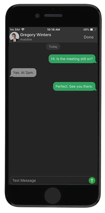 La funzione chat migliorata - iOS