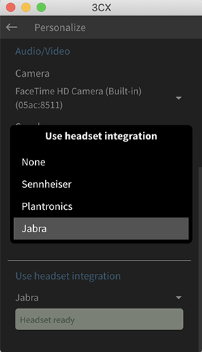 Nuova integrazione delle cuffie jabra con l'ultima versione del 3CX Bowser Extension