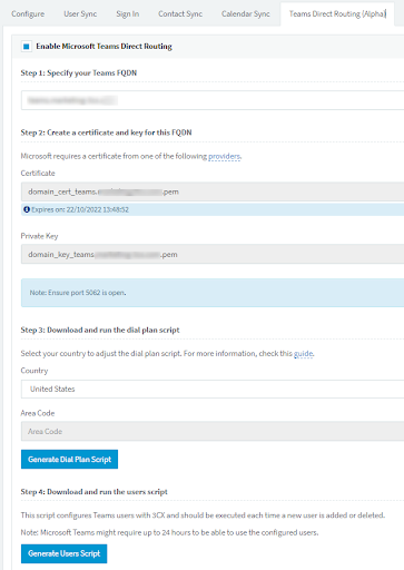 Impsta l'integrazione di MS Teams facilmente tramite la Console di Gestione