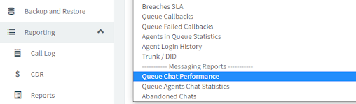 reports La repostistica della live chat