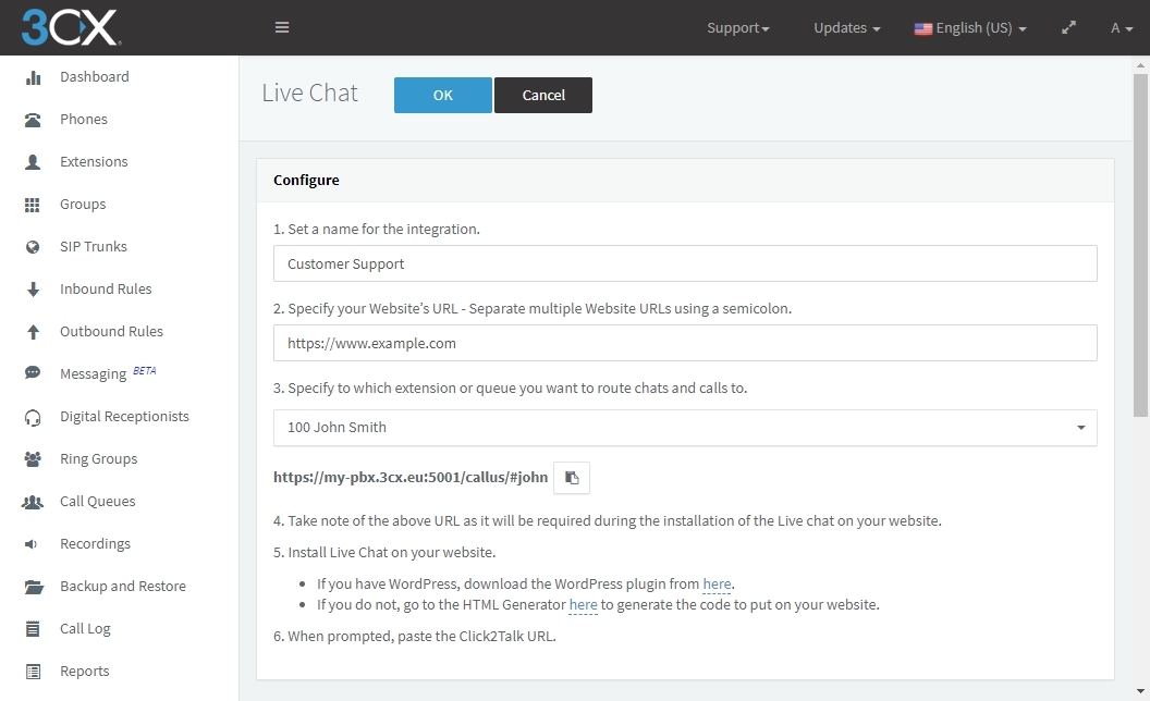 Configurazione della live chat più semplice con il v16 update 7