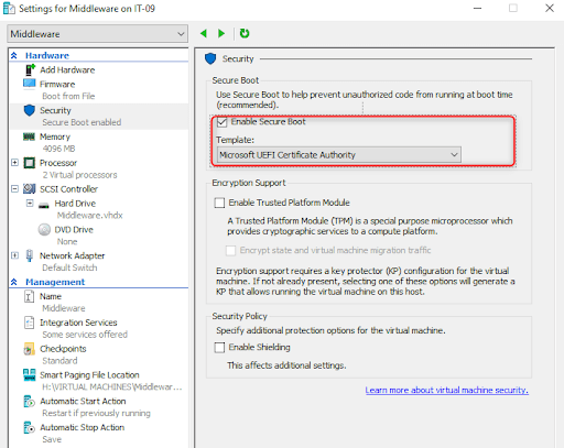 secure-boot Il nuovo ISO supporta Microsofr Htper -V Gen2