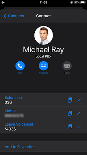Tocca l'avatar per fare una chiamata nella versione beta di iOS