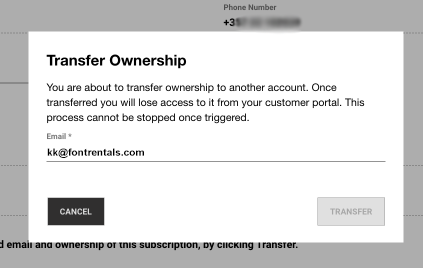 Notifica di trasferimento ownership