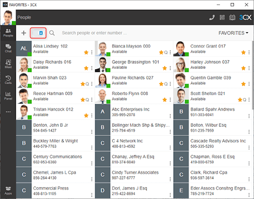 Web client – Aggiungi preferiti Aggiungi i contatti preferiti alla tua lista con il nuovo web client