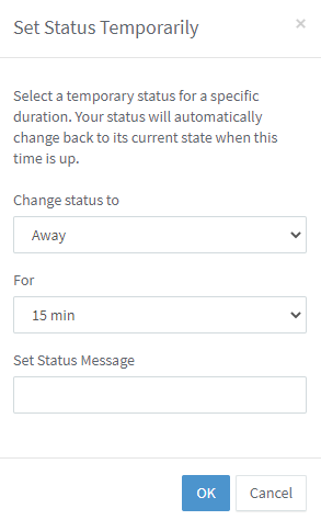 impostare temporaneamente lo stato del web client