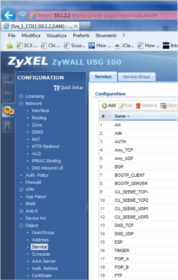 Configurazione Zyxel